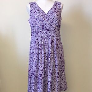 Lands' End Purple Paisley Dress